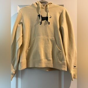 The Black Dog Cream Hoodie with Black Logo
